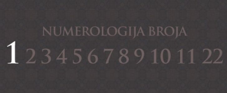 Numerologija broj 1