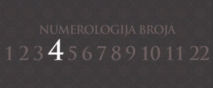 Numerologija broj 4